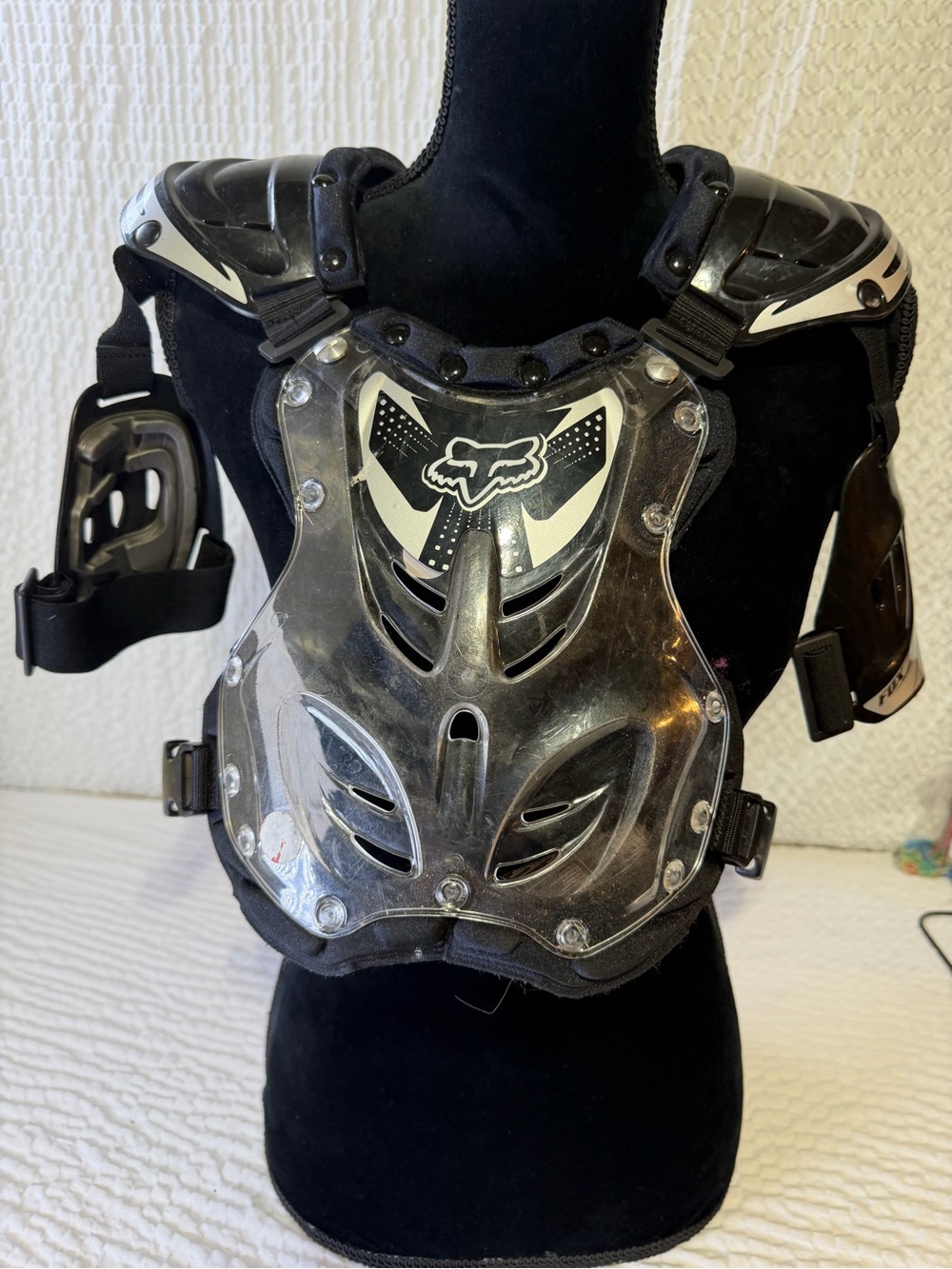 Fox Men's Black and White Protective Chest Armor
